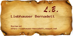 Liebhauser Bernadett névjegykártya