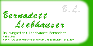 bernadett liebhauser business card